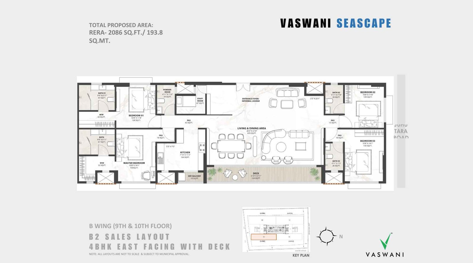 Vaswani-Seascape-Floor-Plan-B-Wing-4-BHK-2086-sqft